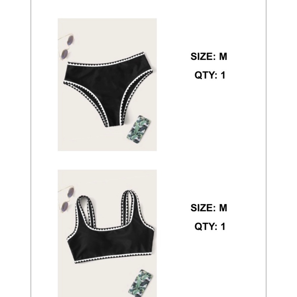 Shein whip stitch bikini set